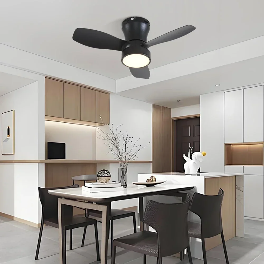 24 Inch Embedded Small Ceiling Fan with Remote Control and Lighting 24W Silent Fan for Bedrooms Dining Rooms and Kitchens ceiling fan,led ceiling fan lights,led fan light