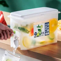 GIANXI 3500ML Thicken Refrigerator Cold Water Jug Plastic Coffee Pot With Faucet Lemonade Cold  Water Kettle Coffeeware Teaware 4