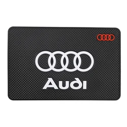 Premium Car Logo Anti - Slip Dashboard Mat (Audi)