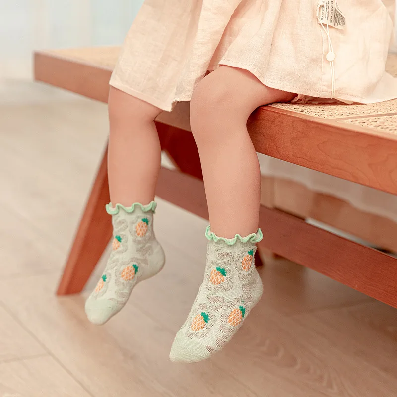 Baby Socks Girl Newborn Infantil Kid Knee High Lace Socks Toddler Babygirl Anti Slip Cotton Winter Infant Long Sock