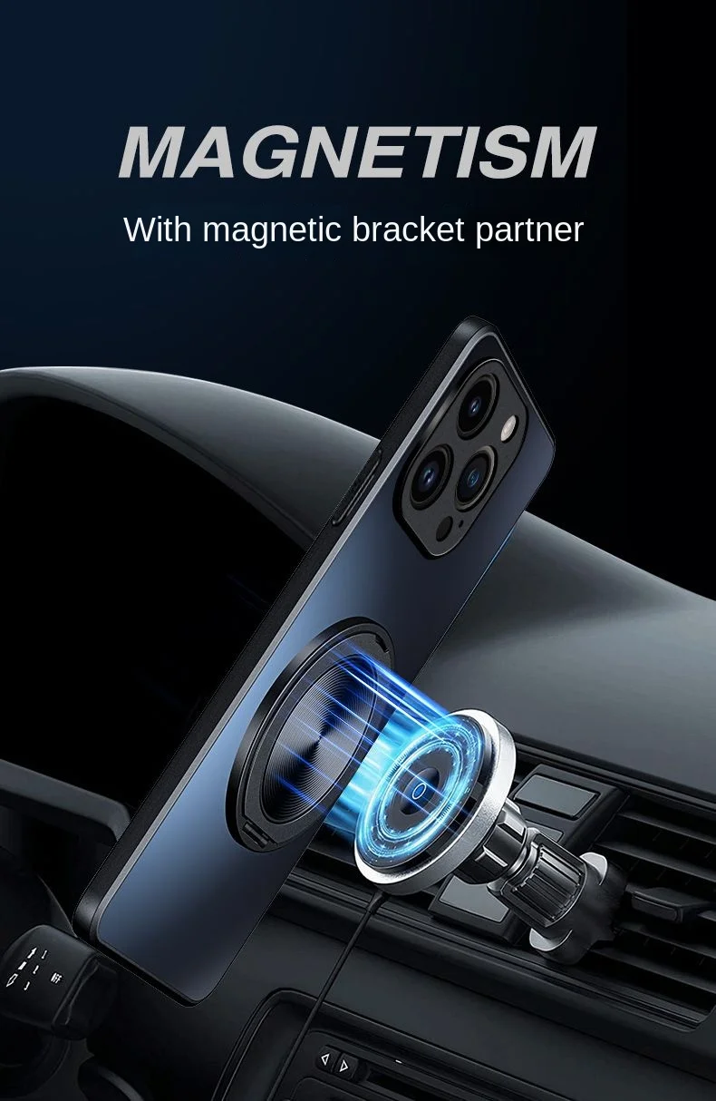 Hard AG Matte Protective Case with Ring Stand and Magnetic Back Cover