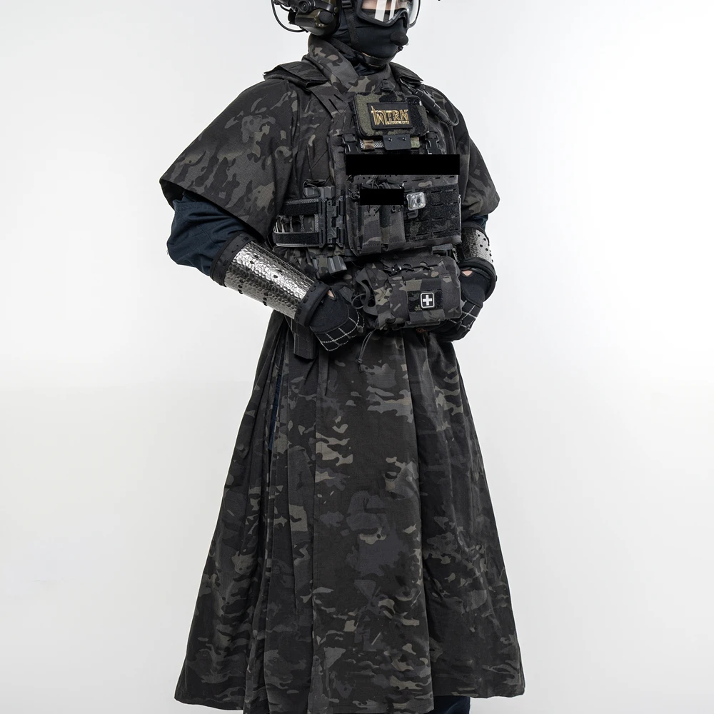 Chinese Ming Dynasty Style General Half-Arm Flying Fish Suit Modified Tactical Coat