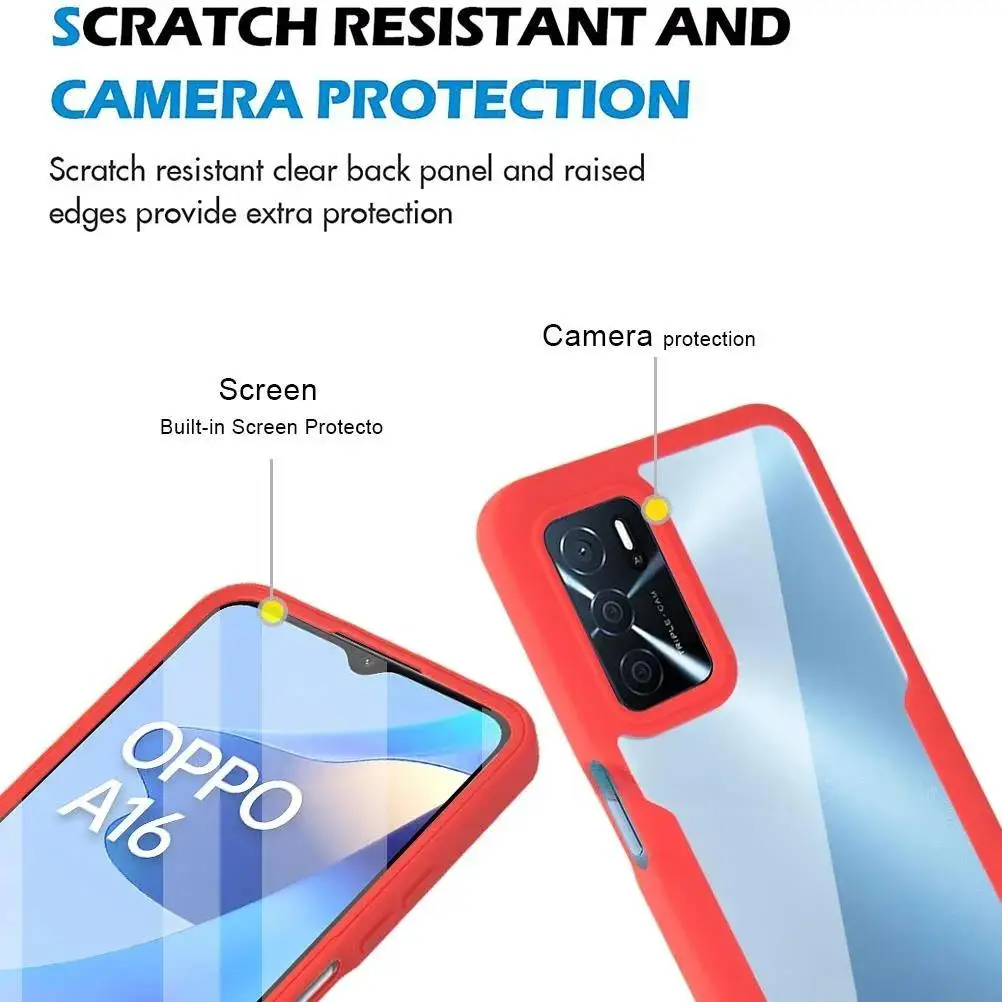 360° Full Protection Clear Shockproof Phone Case Cover