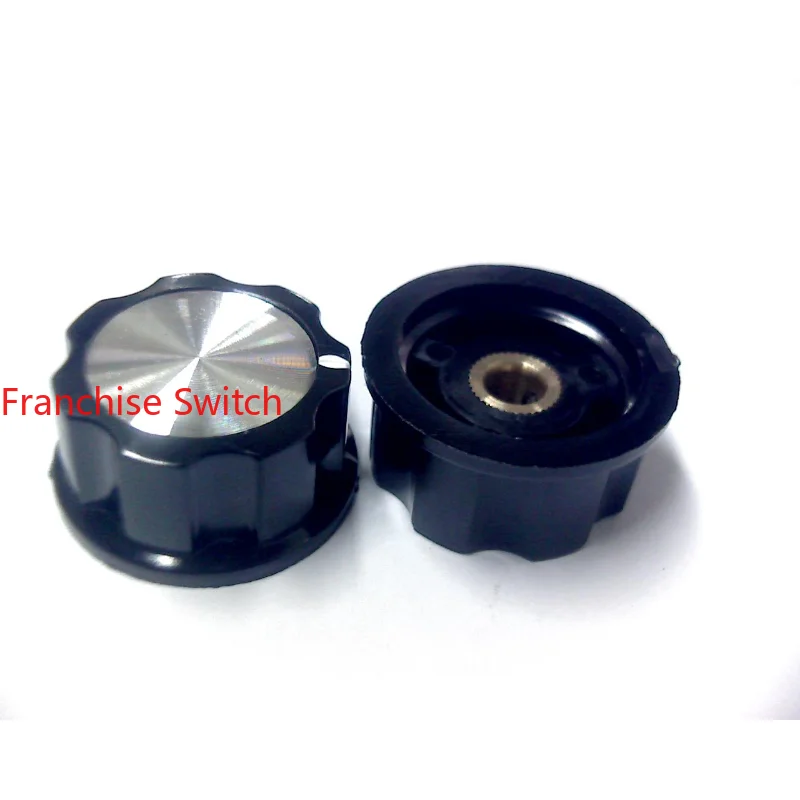 

10PCS Potentiometer Knob A04 Diameter 33MM INNER HOLE 6MM.HEIGHT 16MM SUITABLE FOR RV24 RV30