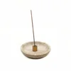 1pcs D12x2.5cm Natural Cave Stone Trinkets Jewelry Plate Marble Tray Aromatherapy Dessert Soap Travertine Vintage 2