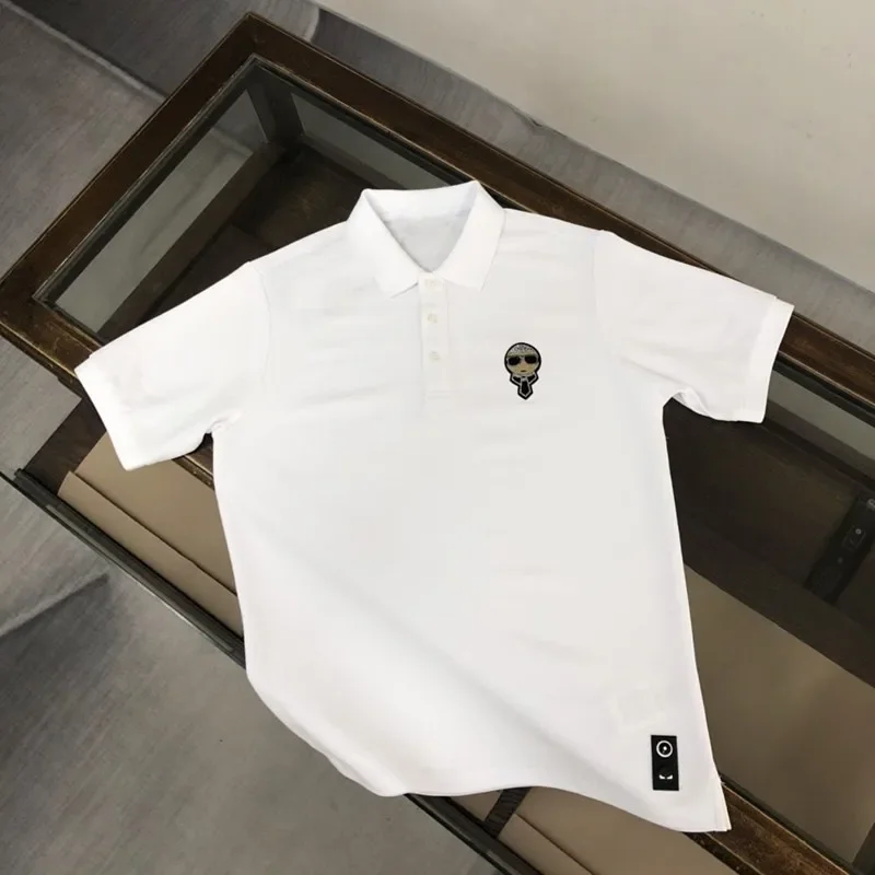 

TB Polo Shirts Fashion Matchstick Men Design Causal Business T-shirts Summer Solid Lapel Embroidery Cotton Breathable Polos