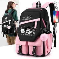 MINISO Kuromi Melody Joint Peripheral Backpack Female Cute Elementary School Students Junior High School Bag Mochila 1