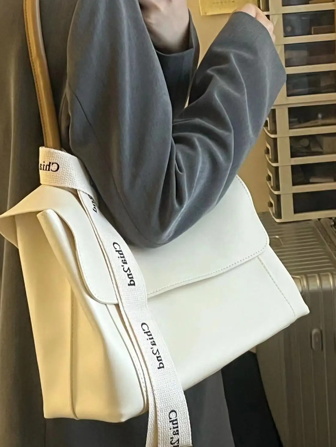 JIAERDI Retro Large Capacity Tote Bag Wallet Women High Street Pu Leather Soft White Handbag Female Vintage Shoulder Bags 2025