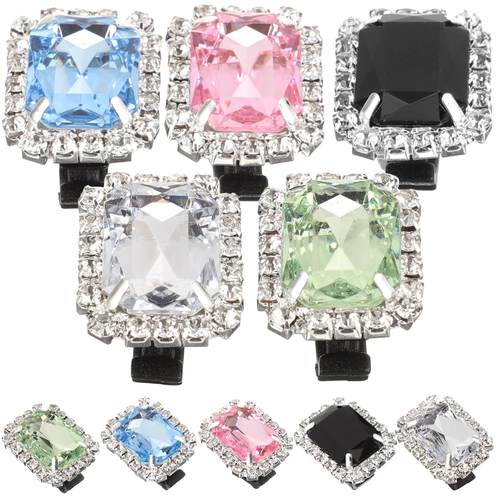 

Glass Shoe Clips Retro Shoe Charms Detachable Shoes Buckles Shoe Decoration