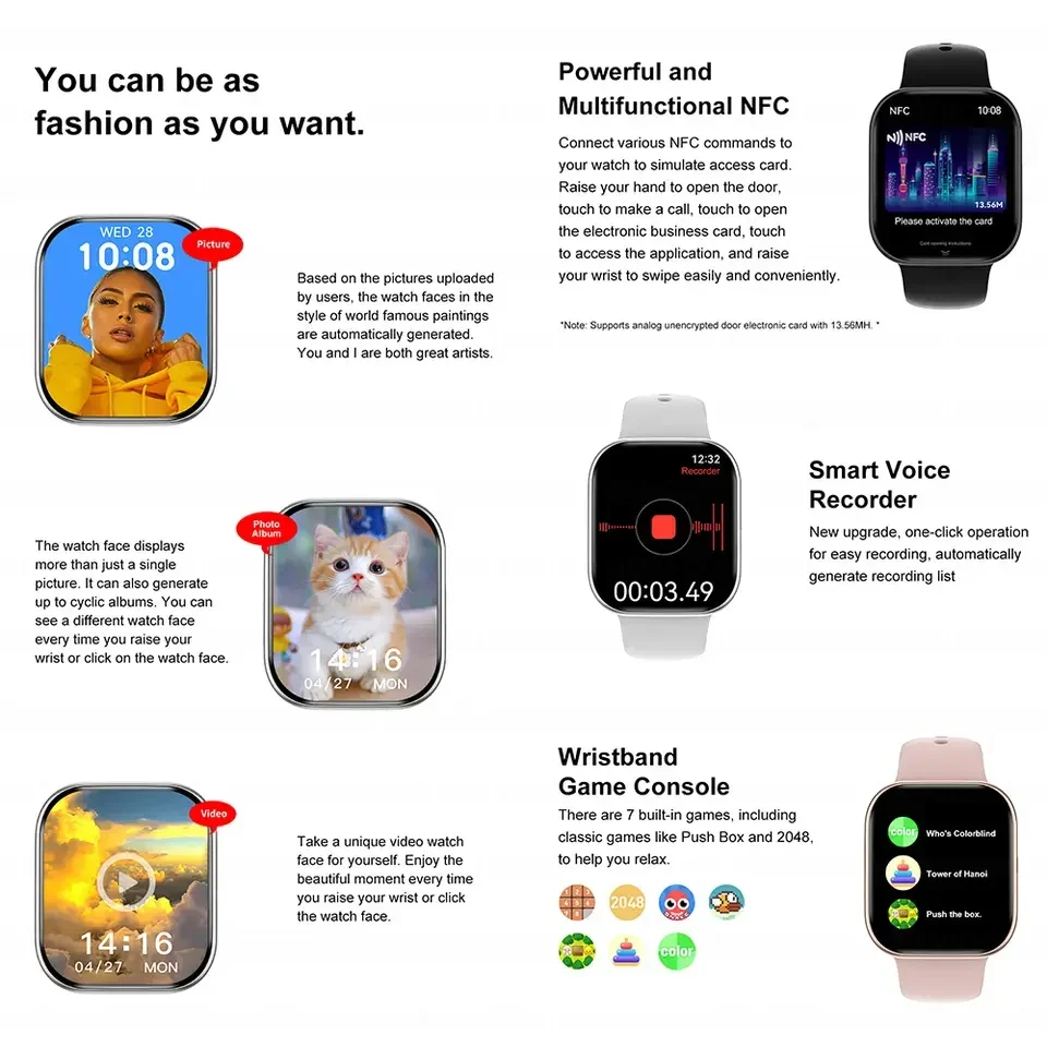 2026 GPS Smart Watch Series 10 For Apple Watch 9 Memory Music Video Bluetooth Call Waterproof NFC Smartwatch For Android iPhone 5