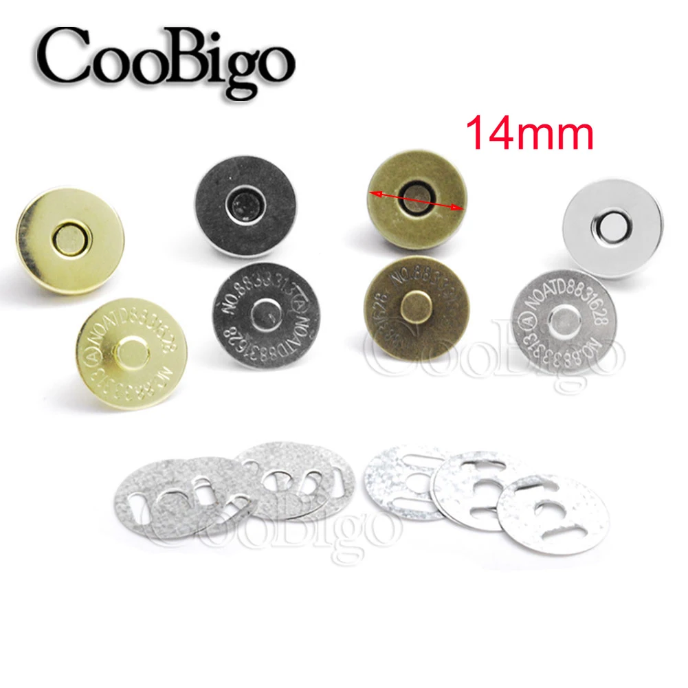 50sets Metal Magnet Snaps Buttons Fasteners Closures for Clothes Bags Sewing Accessories 4 In1 Strong Magnetic 10mm 14mm 18mm 4
