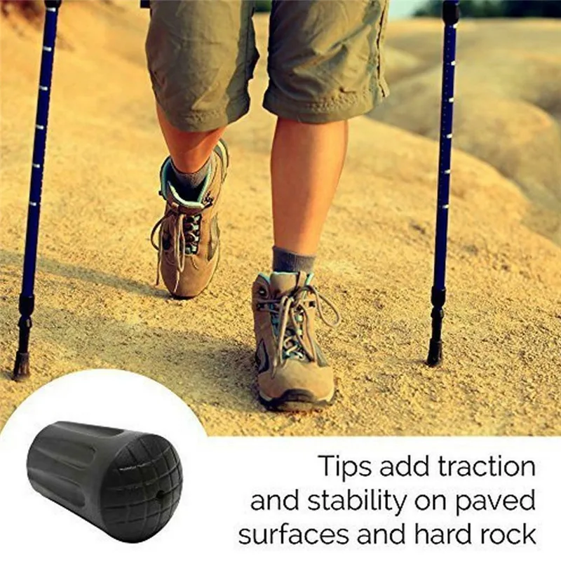 10 pieces/5 Pair Nordic Walking Pole Trekking Pole Tip Protectors Rubber Pads Buffer Replacement Tips End For Hiking Stick