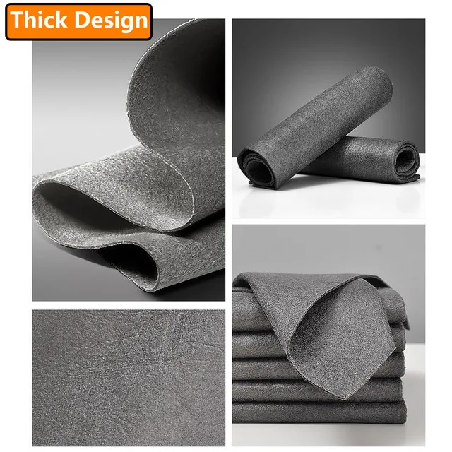 2/5 db Vastagabb Mágikus Tisztító Kendő Nevés Nincs Vízjel Üveg Tiszta Szerszám Mikroszálas Rongy Gyorsan Mosó Törölköző Padló - Image 6