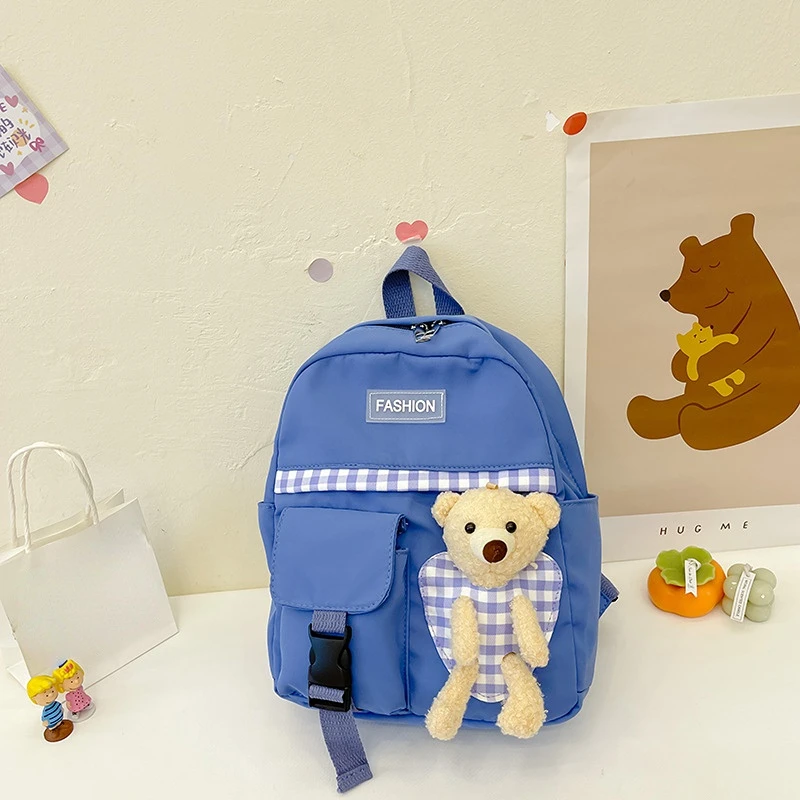 New Children's Backpack Cute Fashion Bear Lightweight Backpack for Kindergarten Boys and Girls Cartoon Leisure School Bags