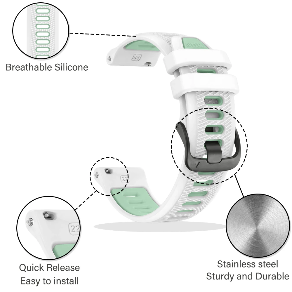 Versatile Smartwatch Replacement Band - 18mm, 20mm, 22mm Sizes