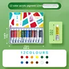 M&G 12/24 Colors Acrylic Waterproof Paint Set Hand Drawn Portable Aluminum Tube Wall Painting Fluid for Student DIY  5/12ml 5
