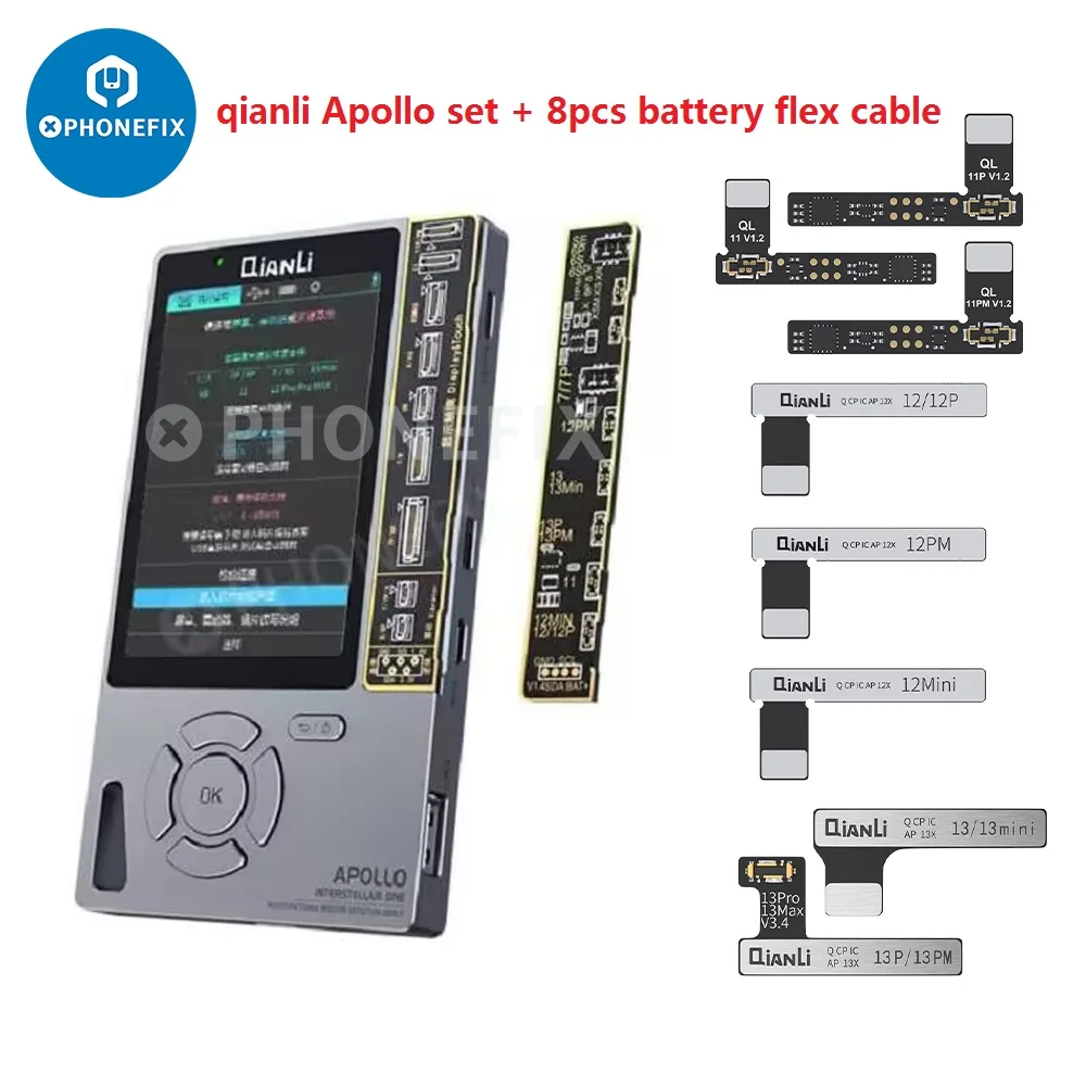 Qianli Apollo Icopy Plus Copy Power Mega-Idea Clone Battery Flex Cable Per Iphone 11-14 Pro Max Tag Sul Programmatore Di Riparazione Della Batteria