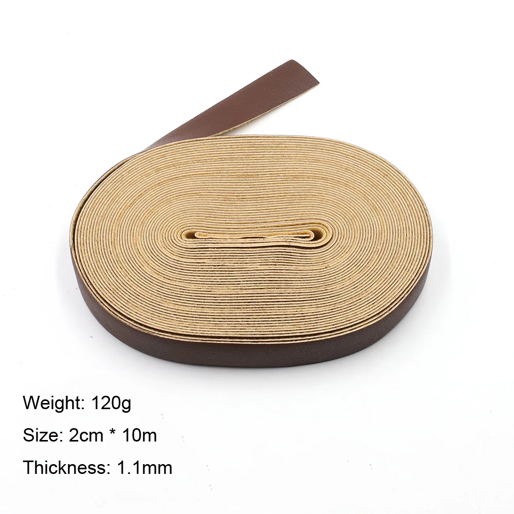 1.5/2cmx10m Simulation Leather Strip Handmade DIY Luggage Accessories Luggage Belt Blank Soft Leather Travel Strip