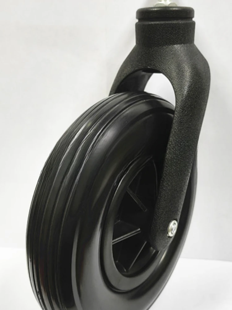 8-inch wheelchair front wheel set PU solid wheel electric wheelchair handcart four-wheel wheels Wheelchair Accessories