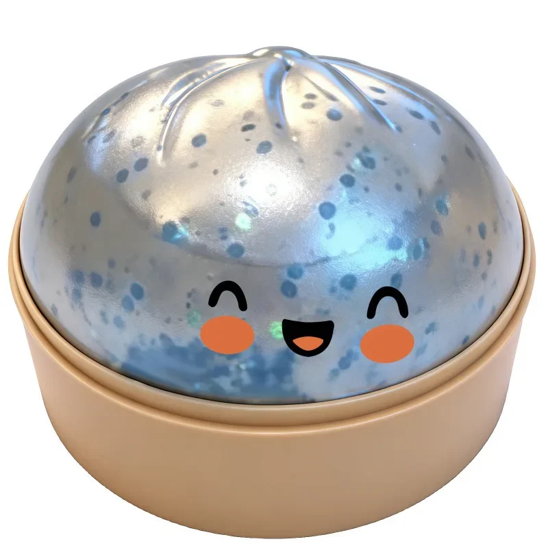 Vibrant Dumpling Squishy Stress Relief Sensory Toy with Steamer - Reusable Squeeze and Rebound Fidget Gift