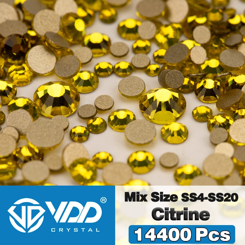 VDD 14400 шт., оптовая продажа, стеклянные стразы разных размеров, кристаллы без горячей фиксации, золотые плоские камни для творчества, аксессуары для дизайна ногтей (art.: 3920bbdabc1c0) - 3920bbdabc1c0