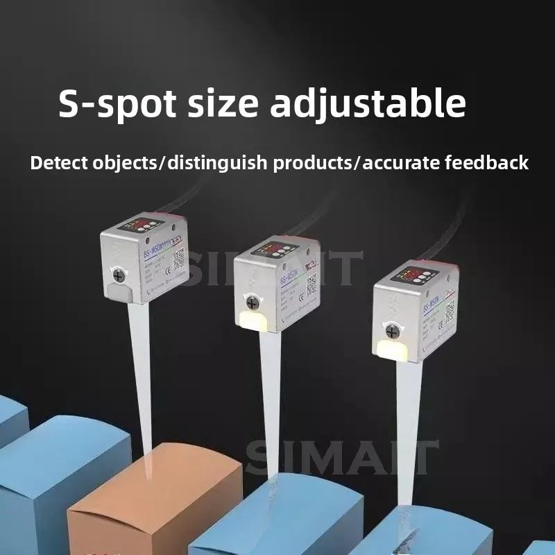 RS485를 갖춘 색상 인식 센서 | 500mm 범위, 모델 BS-W50N | 라벨 및 객체 감지용 프로그래밍 가능 기능