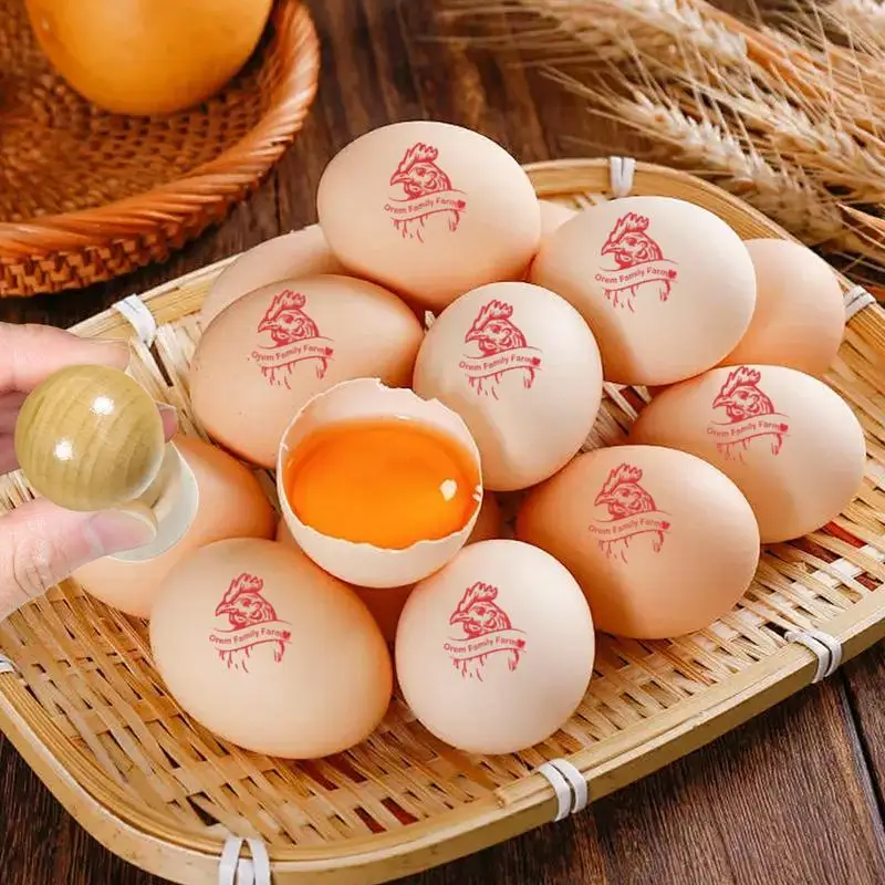 Egg Stamper Rubber Stamper Farm Egg Labels Multi-Functional Fresh Markers Exquisite Marking Inking Stamp for Clay Paper