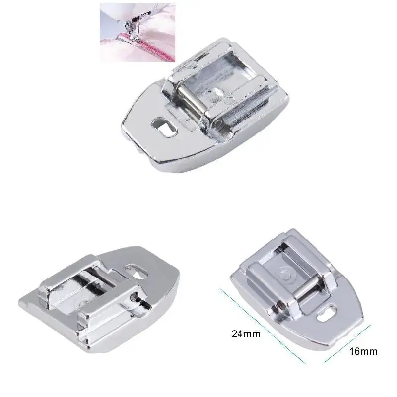 1pcs Invisible Zipper Presser Foot Household Sewing Machine Multifunctional Parts xqmg Sewing Machines DIY Apparel Sewing Fabric 3