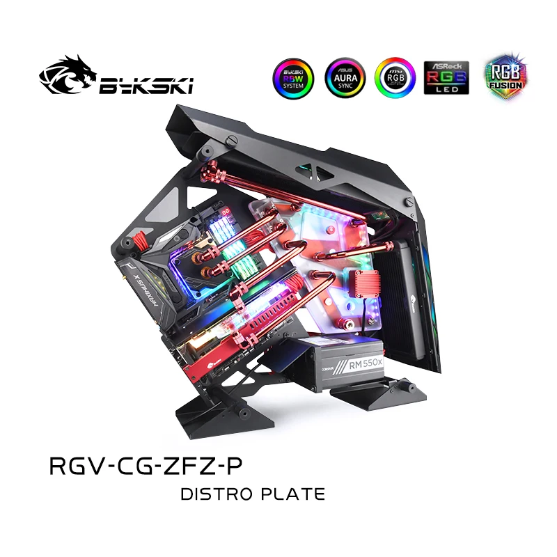 

Bykski Waterway Distro Plate For COUGAR Conquer Case, 240+360 Radiator Water Cooling Loop Solution,12V/5V RGB SYNC,RGV-CG-ZFZ-P