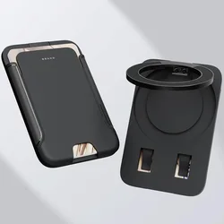 Enhanced Magnetic Card Holder Phone Wallet with MagSafe Technology (Black)