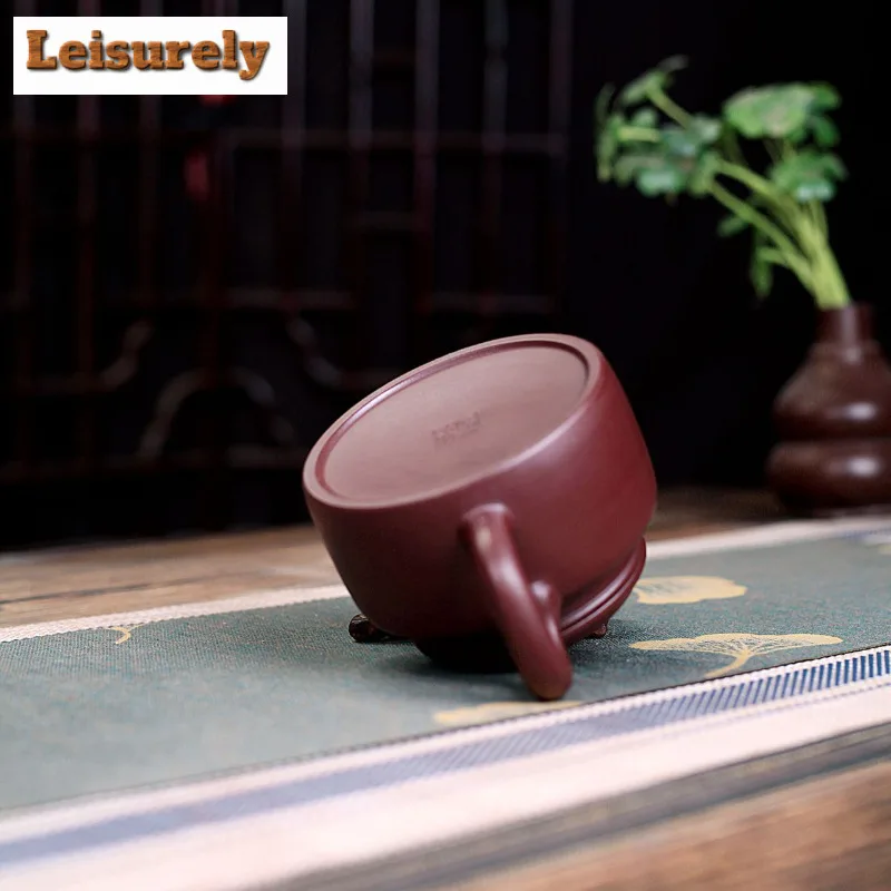 290ml Traditional Yixing Purple Clay Teapots Handmade De Zhong Pot Raw Ore Zhu Mud Kettle Chinese Zisha Tea Set Tableware Craft