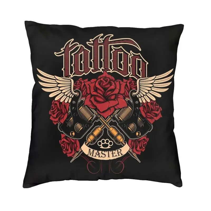

Luxury Funny Tattoo Master Cushion Cover 40x40 Tattooists Artist Gift Pillow Case for Sofa Square Pillowcase Bedroom Decoration