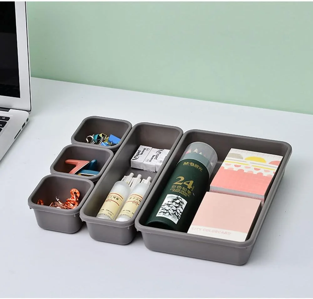 서랍 정리 도구 상자, 가정 사무실 정리정돈, 사무용품, 욕실 주방용 책상 보관 도구, 8 피스