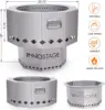 Stainless Steel Fire Pit - Smokeless Portable Design Woodpellet Firepits 5
