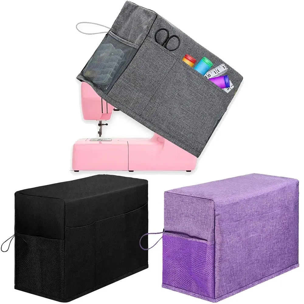 Sewing Kit Waterproof Sewing Machine Cover with Pockets Scratch-proof Dust Cover for Most Sewing Machines Anti Dust