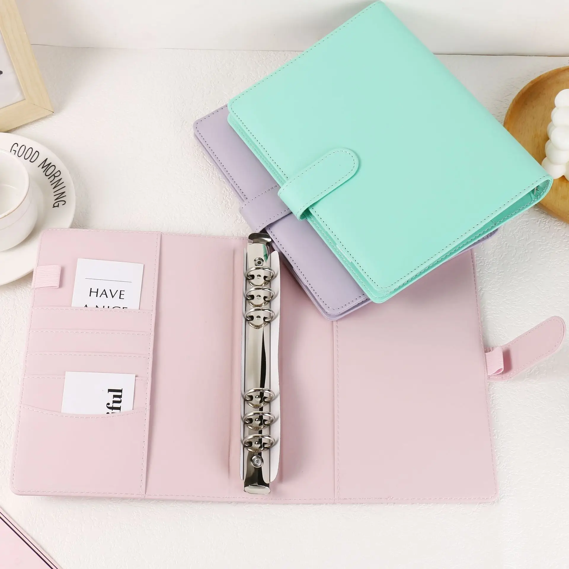 Colorful PU Leather Binder for Photocards and Planners
