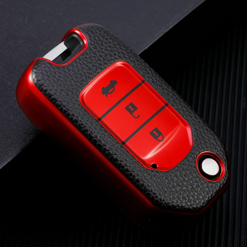 Premium Leather Car Key Case Cover – Elegant Remote Key Protection