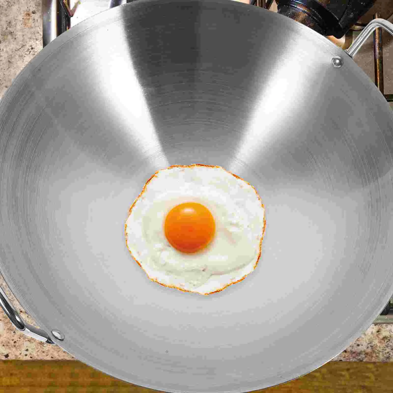 

Wok Pan Stainless Steel Stir Fry Pans Nonstick Wok 28cm Frying Pan Non- scratch Coating Kitchen Cookware For Cooking Boiling