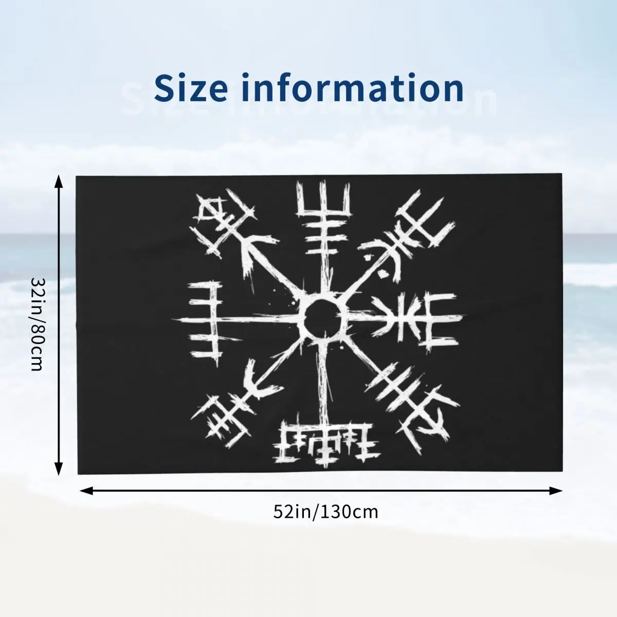 Viking Compass Vegvisir Absorbent Microfiber Bath Beach Towel Quick Drying Valhalla Norse Bathroom Yoga Towels 3