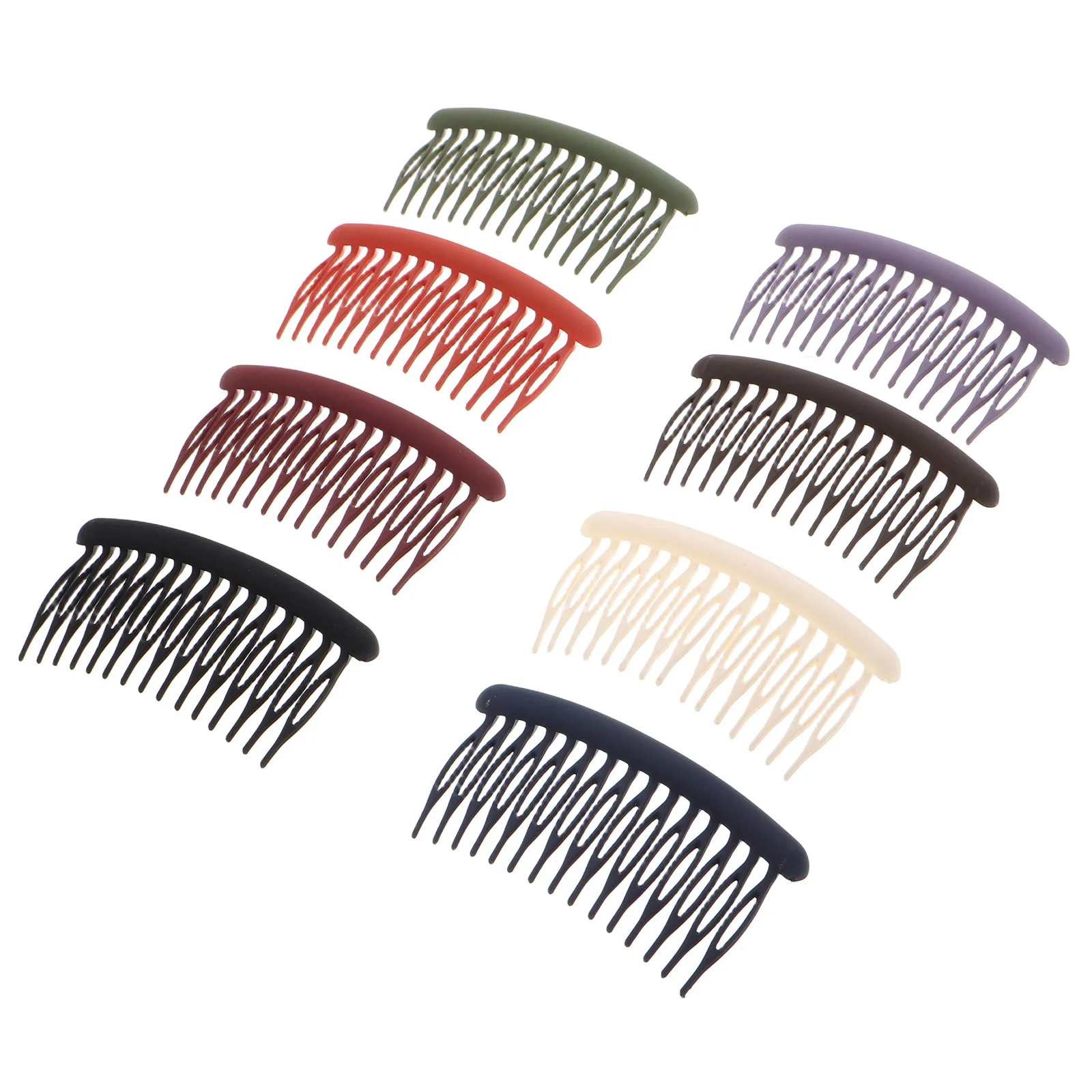 8Pcs 작은 프랑스 사이드 빗 여성용 얇은 머리카락을 위한 무광택 헤어핀 안전한 홀드 스타일링 액세서리 신부 파티 사용