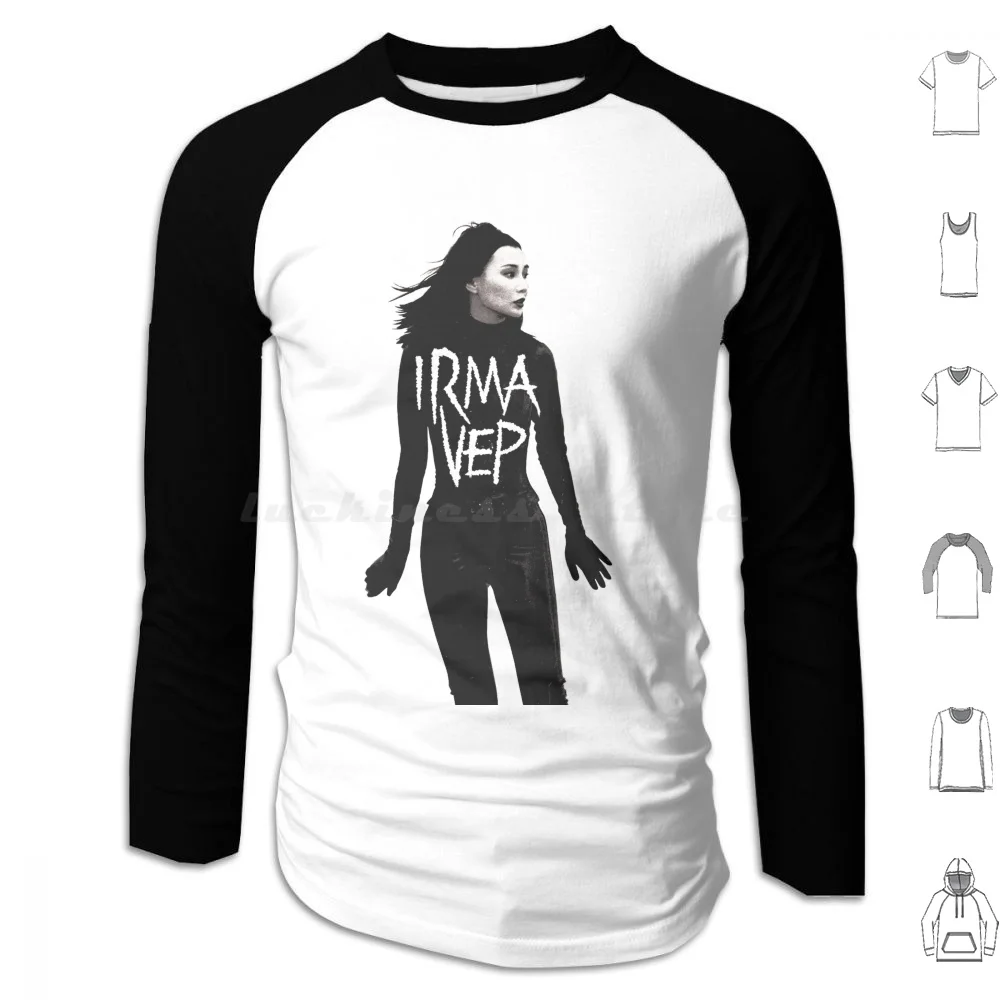 Irma Vep Alternativo Movie Poster Felpe Con Cappuccio Manica Lunga Irma Vep Maggie Cheung Leon Assayas Les Vampires Musidora