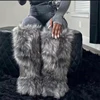 Winter New High Boots Over The Knee Snow Boots Women Plus Velvet Warm Imitation Fox Fur Boots Imitation Raccoon Fur Winter Boots
