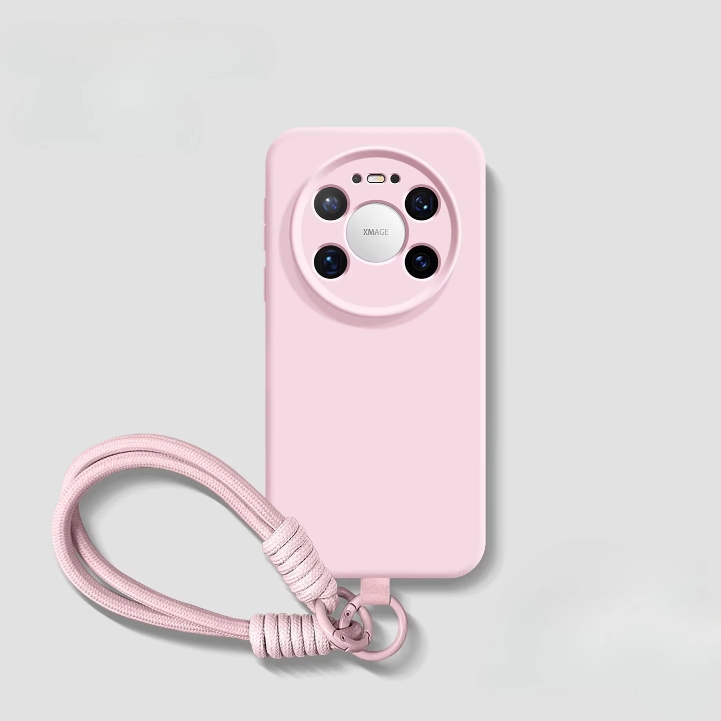 Silicone Wrist Strap Lanyard Case - Soft Matte Shockproof Back Cover