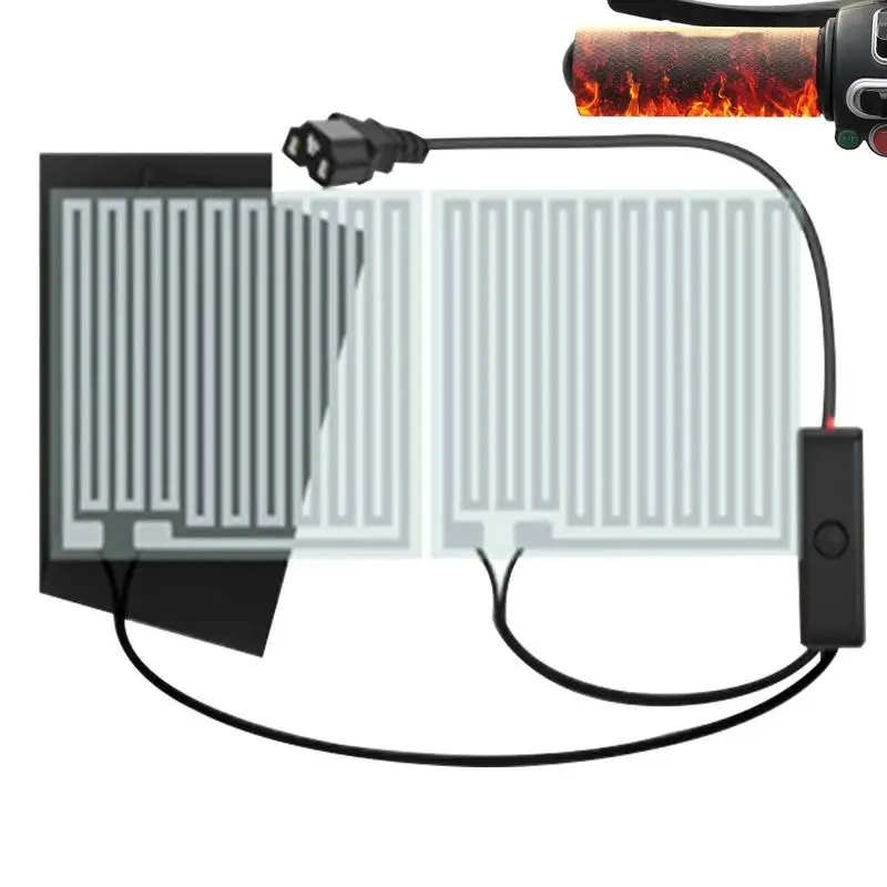

Heated Motorcycle Grip Covers Motorcycle Electric Heated Grip Pad Heating Hand Grips Handlebar Cover USB Warm Paste Pads