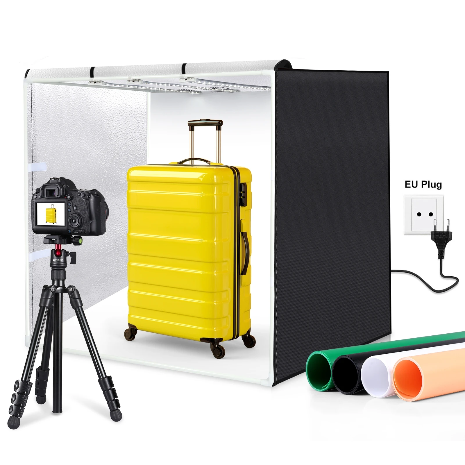 80cm Folding Portable 90W 14000LM High CRI White Light Photo Lighting Studio Shooting Tent Box Kit with 3 Colors Backdrops photo studio box led photo lighting photo studio light tent
