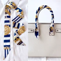Skinny Silk Scarf Hair Strip Silk Ribbon Small Neck Scarves Bag Handle Ribbon Scarf Kerchief Ladies Ribbon Hair Band Small Scarf 3