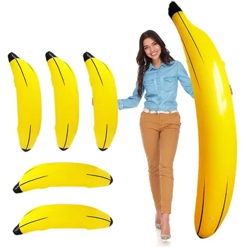 1pc Inflatable Banana  60cm/180cm Fake Banana  Fruit Props Inflatable Toys Bachelorette Party Games Toss Ring Toy