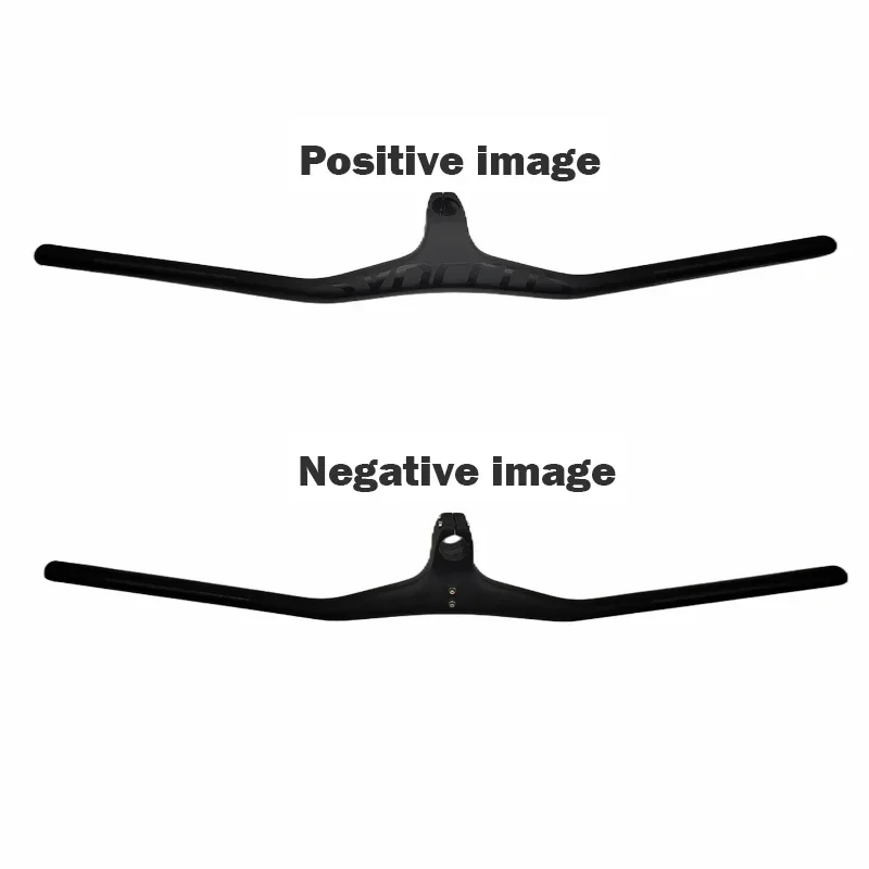 SYNCROS Mountain bike matt full carbon fibre bicycle handlebar and stem integrated MTB bar-17 degrees angle bicycle handlebar