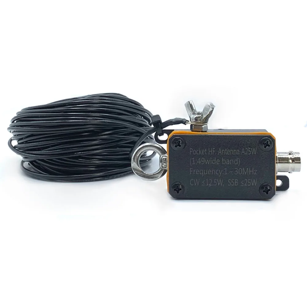 Pocket HF Antenna A25 1-30Mhz Shortwave Antenna Wideband End-fed Halfwave Antenn