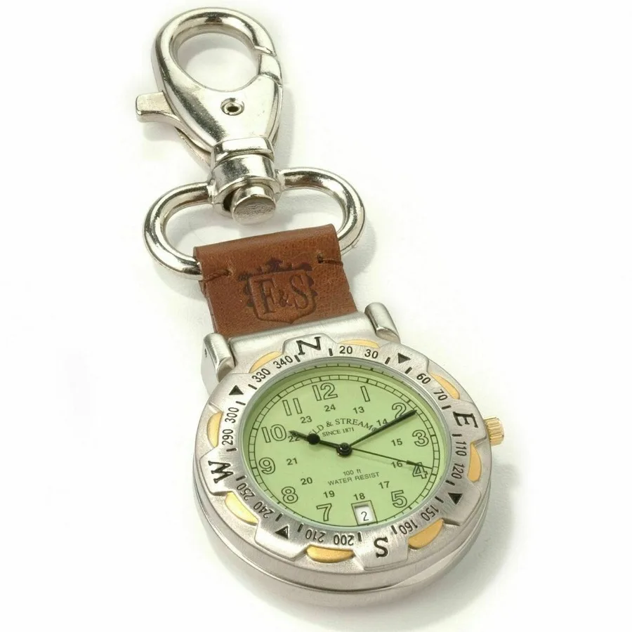 Field Stream Camp Master Multifunction Compass Pocket Watch
